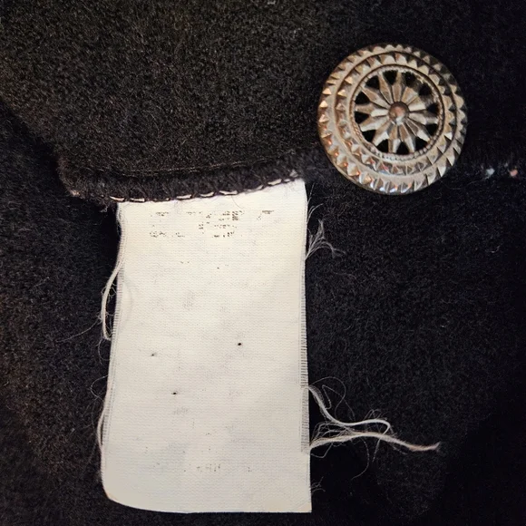 Vintage Geiger Collections Black Wool Coat Austrian Tailored Embroidery Size 40 - Picture 14 of 16